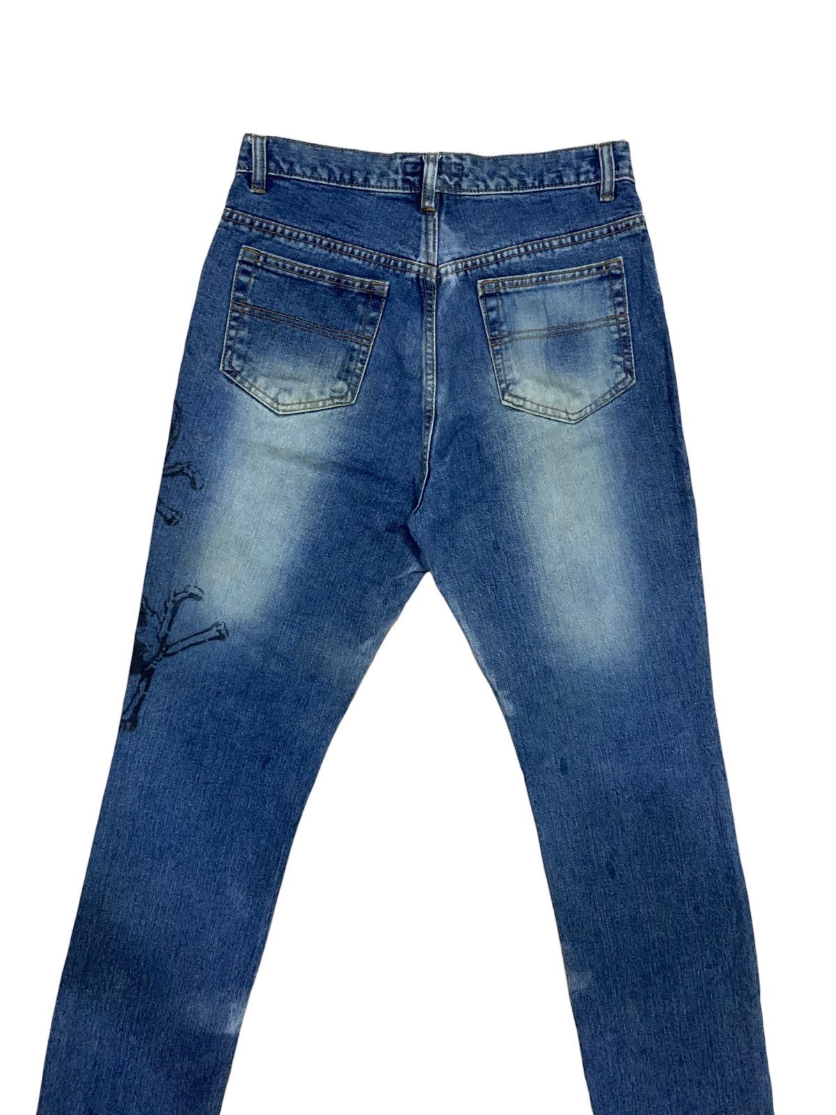 If Six Was Nine × Le Grande Bleu (L.G.B.) × Who Decides War Katharine Hamnett Clean Up Or Die Punk Jeans Size US 31 - 10 Thumbnail