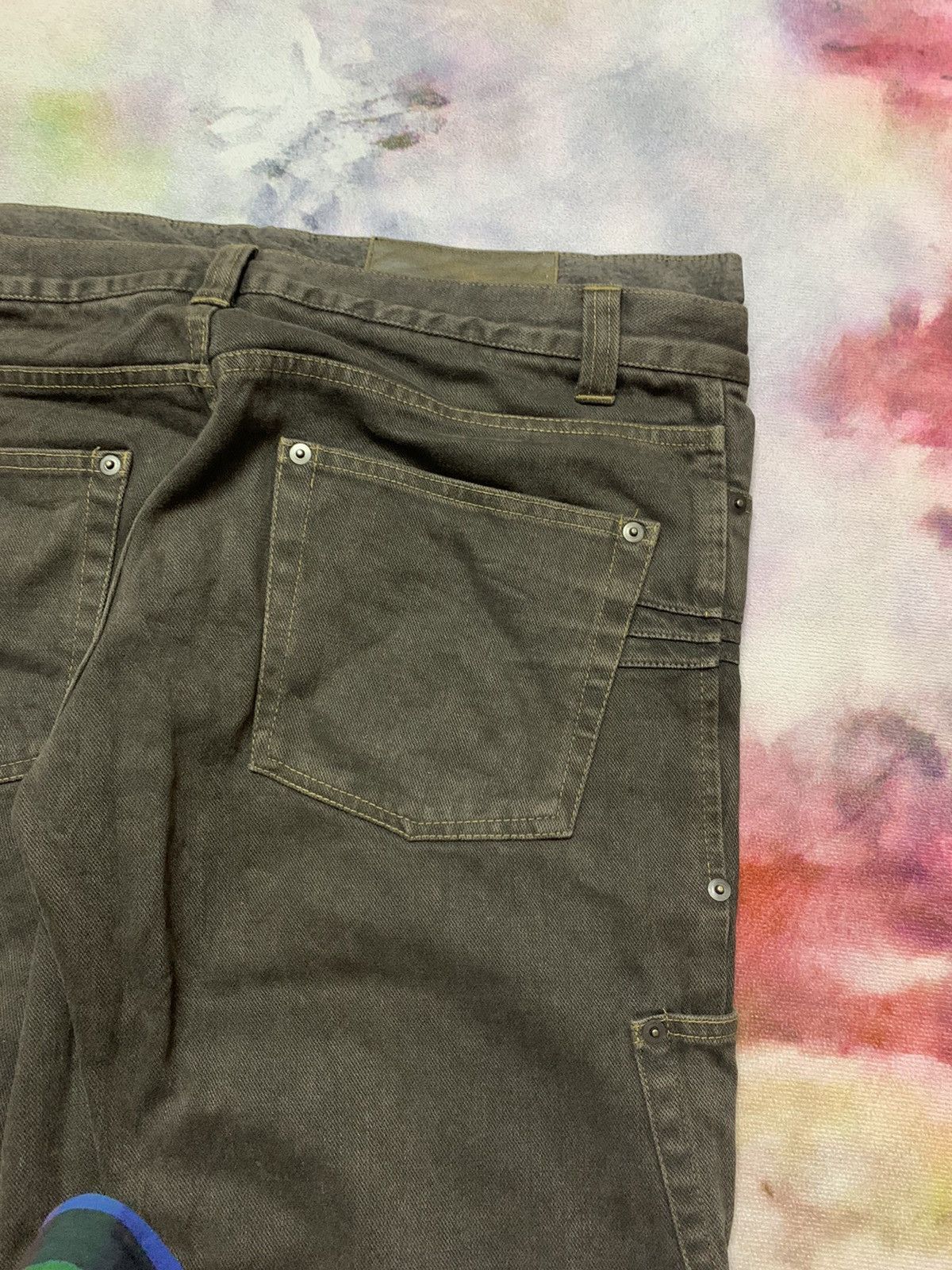 Double Waist Japanese Brand ROCKETS Front Pocket Denim