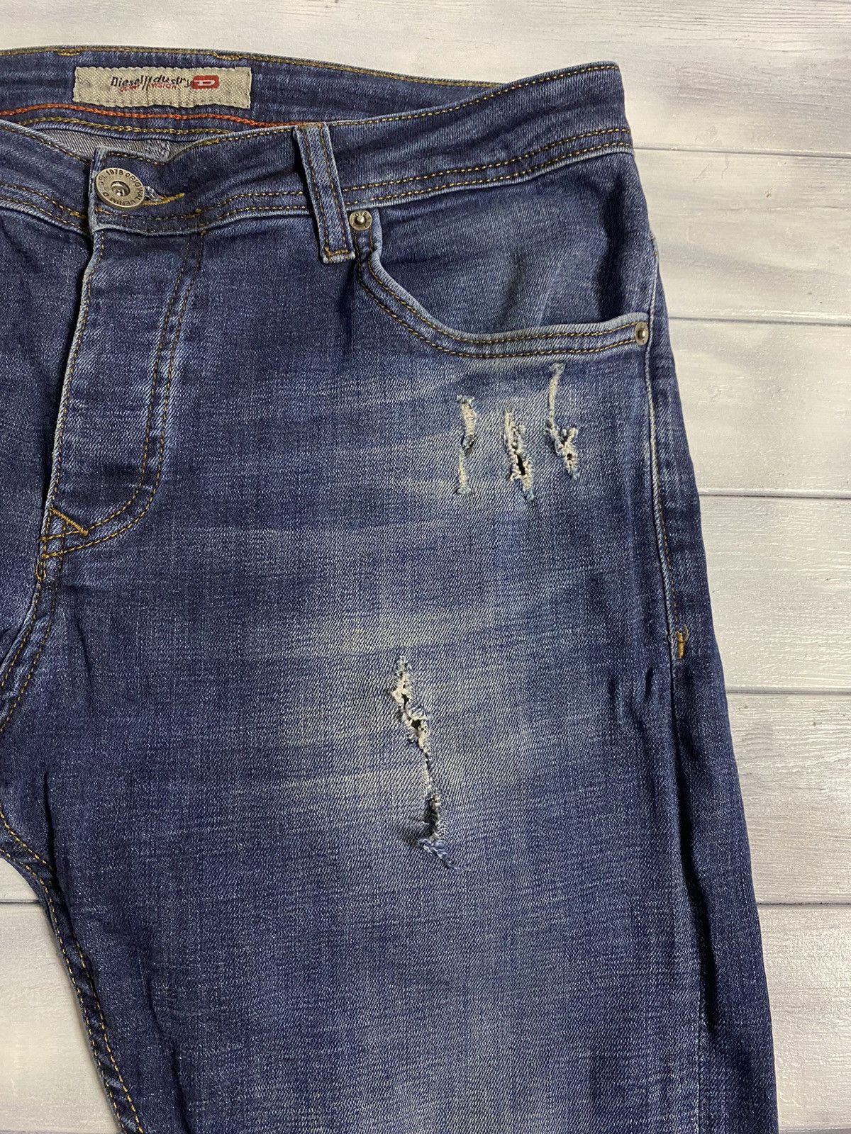 Diesel Rare Vintage Jeans Diesel. Avant-Garde Punk style. Size US 32 / EU 48 - 4 Thumbnail