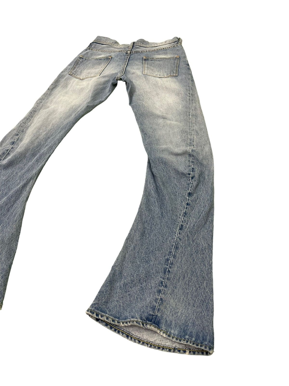 Japanese Brand Flare Jeans WJK Japan Distress Banana Curv Leg Boot Cut 6🟦0 Size US 30 / EU 46 - 13 Thumbnail