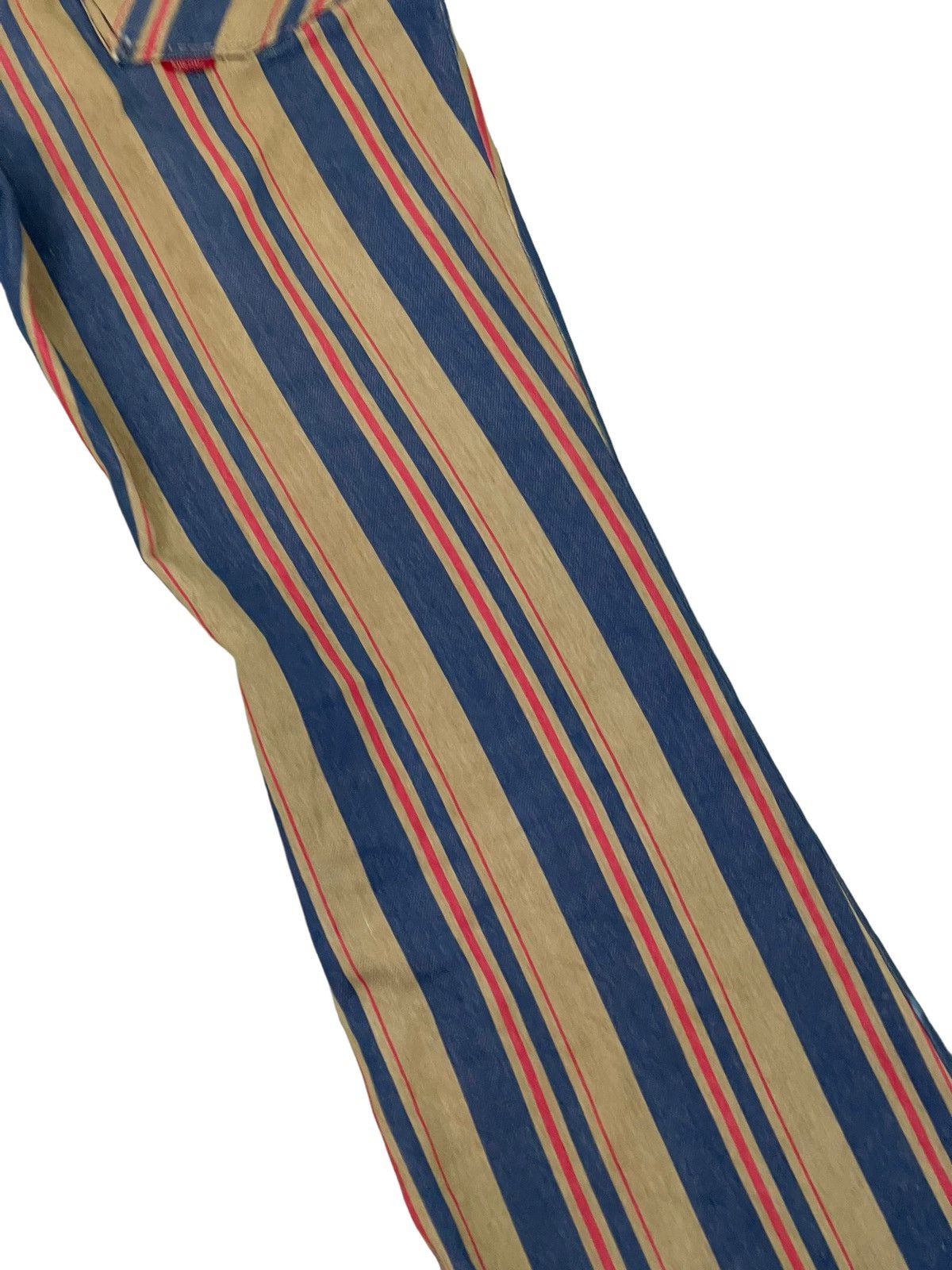 Japanese Brand Flare Jeans Vtg 70/80s Power Striped Bell Bottom 6🟦0 Size US 31 - 16 Thumbnail