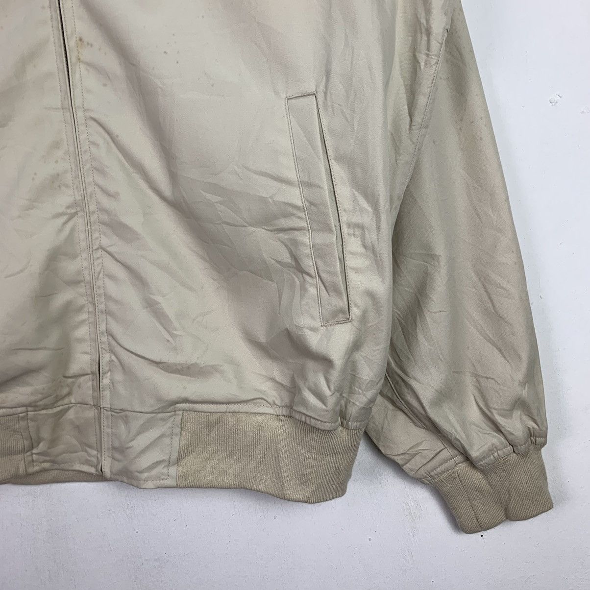 Lacoste × Vintage Crocodiles bomber jacket small logo embroidered half zipper Size US L / EU 52-54 / 3 - 5 Thumbnail