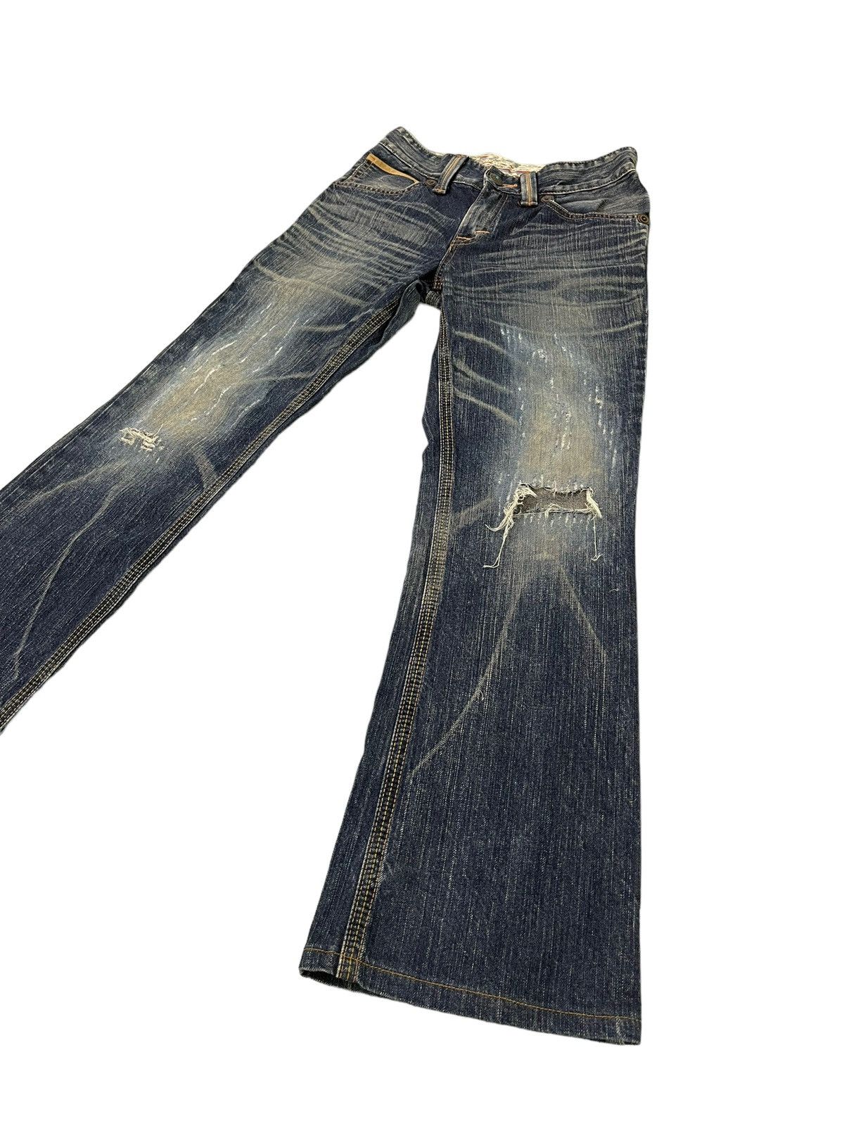 Edwin Flare Jeans Edwin Japan Distress Faded Boot Cut 6🟦0 Size US 28 / EU 44 - 1 Thumbnail