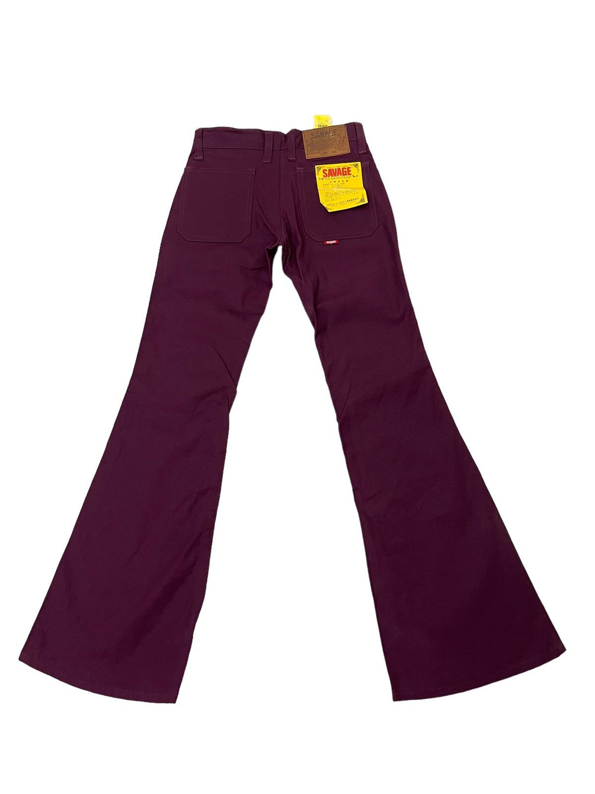 Japanese Brand Flare Jeans Savage Deadstock Vtg 70s Bell Bottom 5🟦8 Size US 27 - 11 Thumbnail