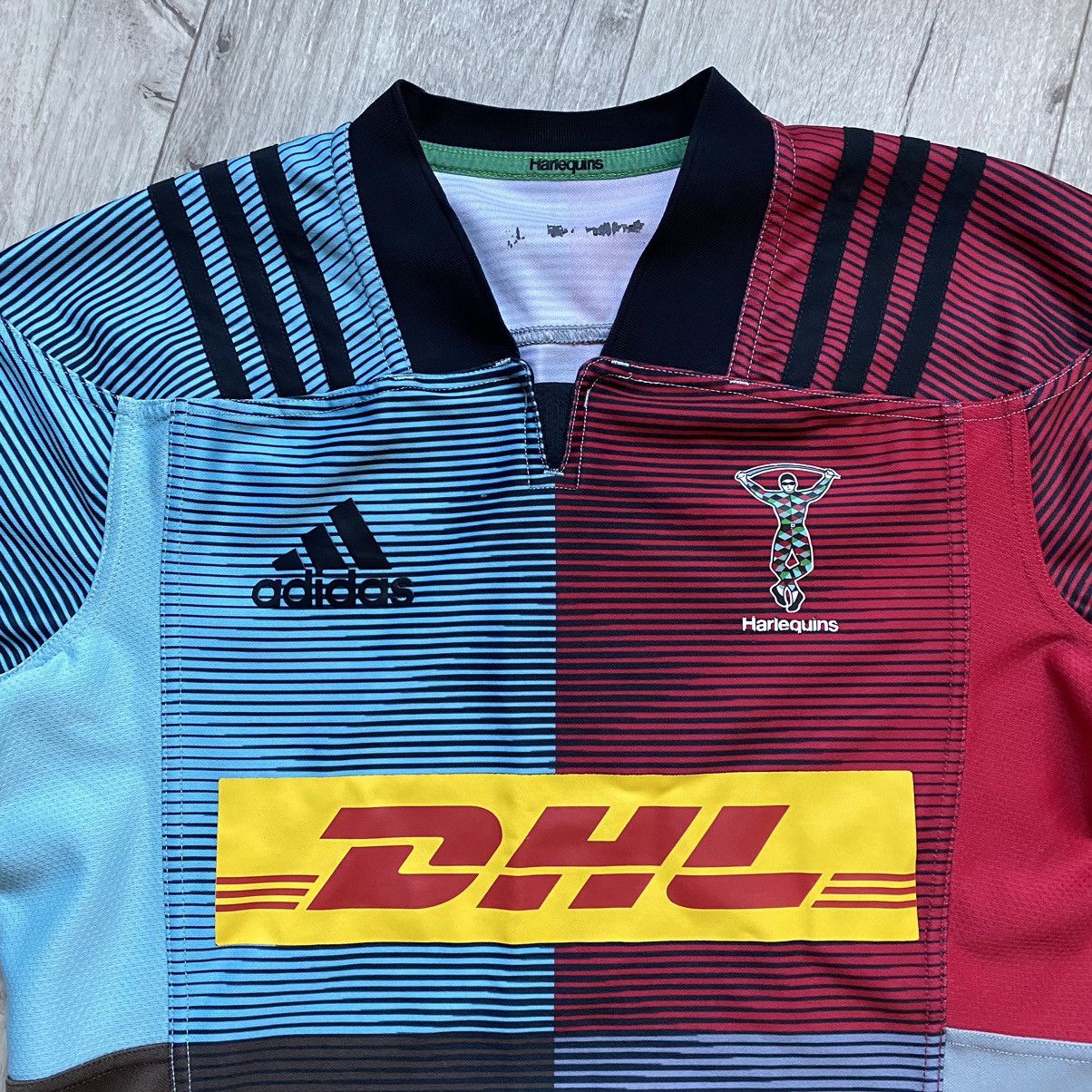 Adidas ADIDAS DHL HARLEQUINS RYAN FOOTBALL T SHIRT Size US L / EU 52-54 / 3 - 3 Thumbnail