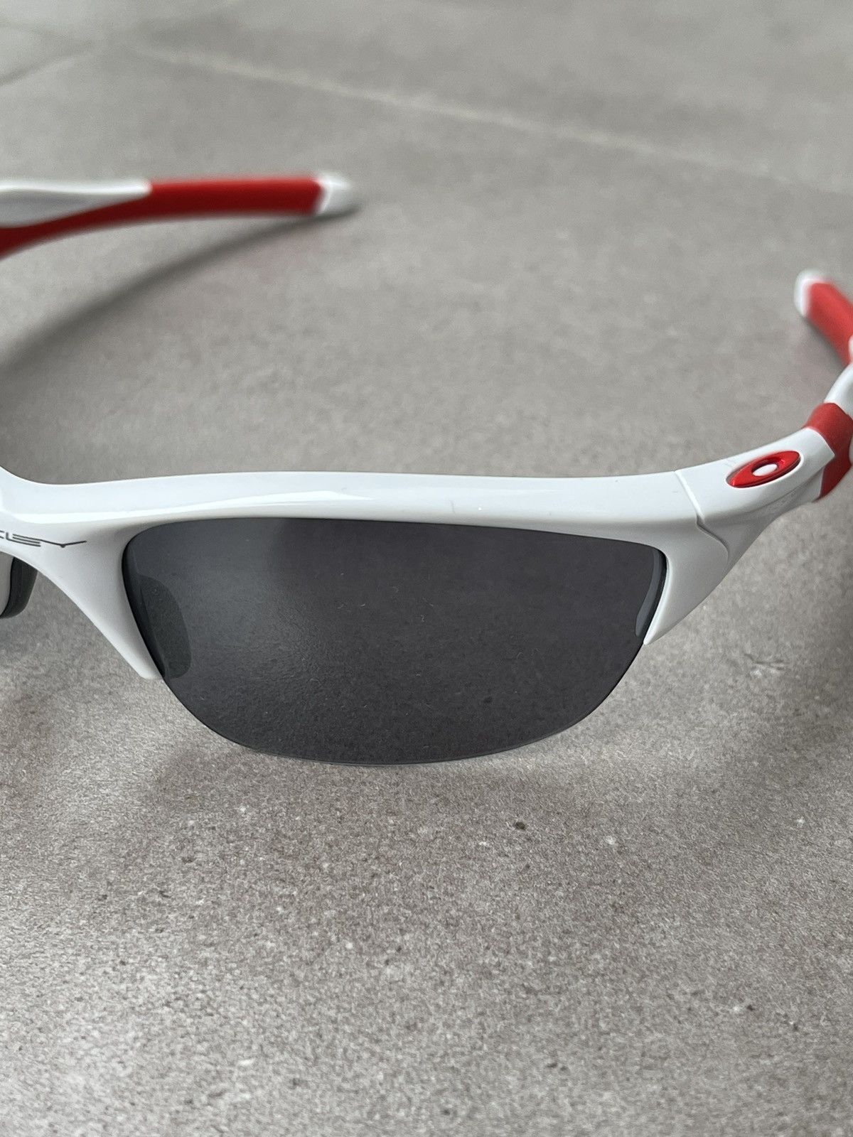 image of Oakley Oo9144-17 "half Jacket 2.0" White Red Sunglasses in Red White, Men's