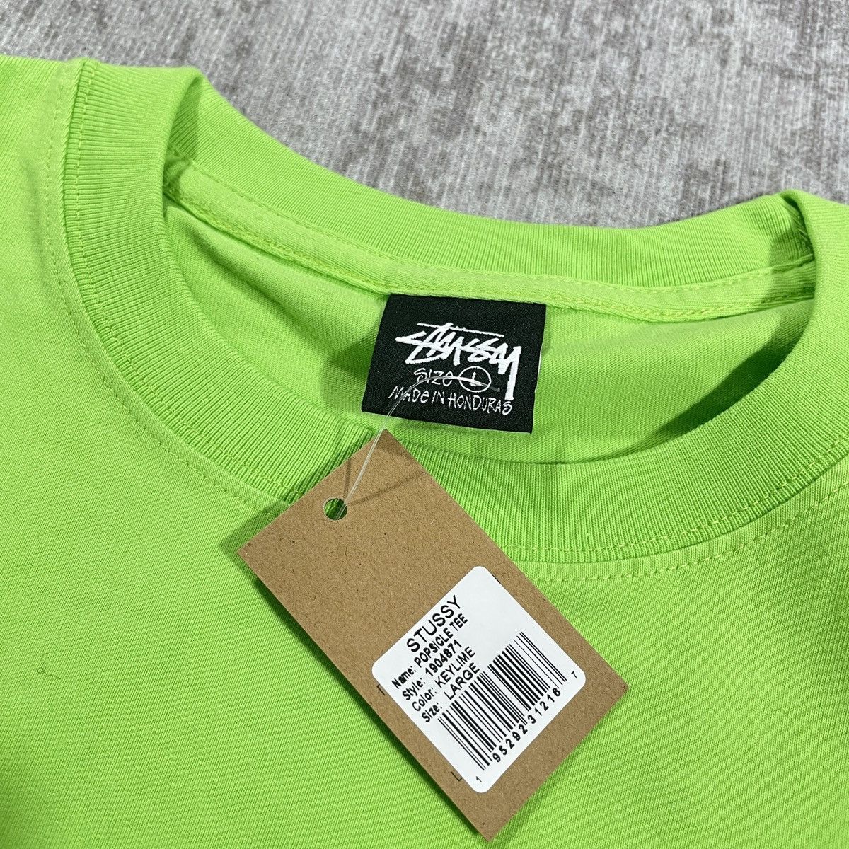 Stussy STUSSY " POPSICLE " TEE KEYLIME // LARGE Size US L / EU 52-54 / 3 - 4 Thumbnail