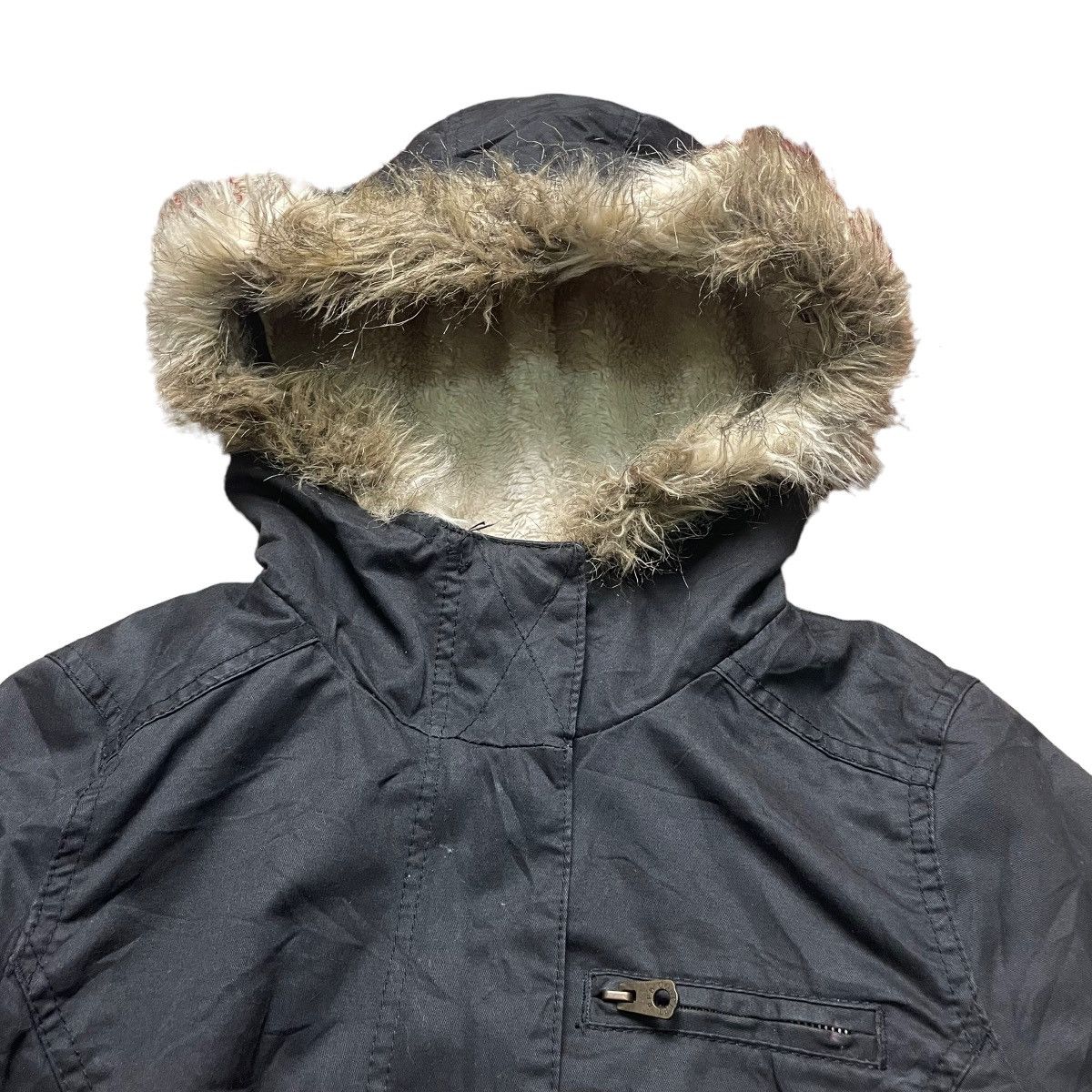 H&M H&M Lined-Sherpa / Fleece Hooded Jacket Size US M / EU 48-50 / 2 - 7 Thumbnail