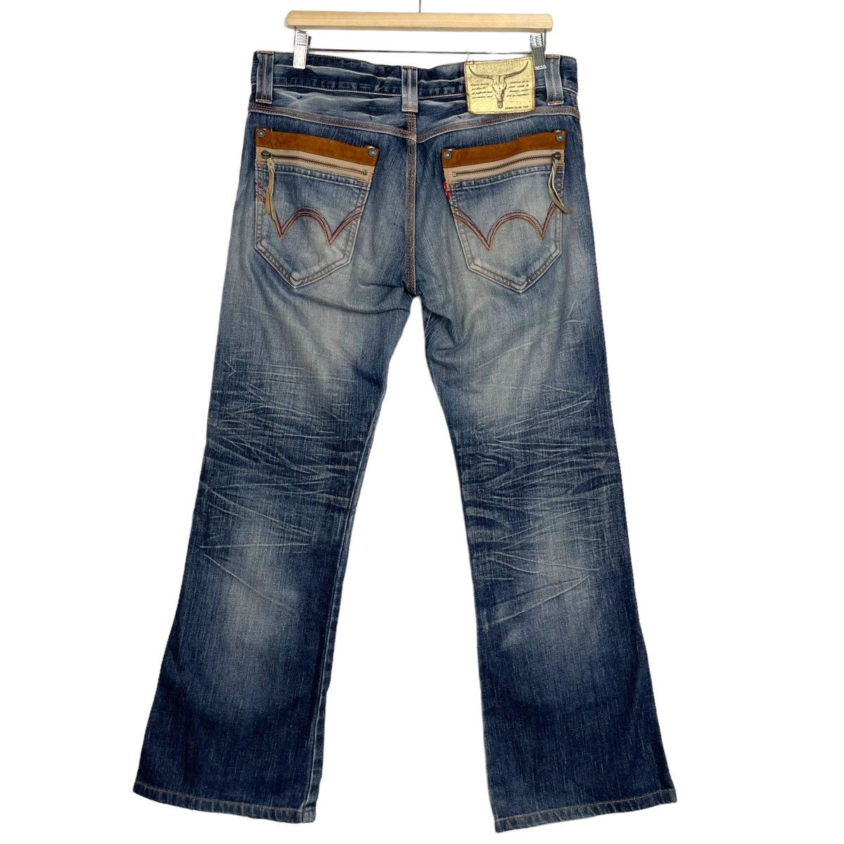 Edwin × Japanese Brand × Le Grande Bleu (L.G.B.) 💥BLUE TRIP EDWIN JAPAN FLARE DENIM JEAN BOOTCUT Size US 34 / EU 50 - 10 Thumbnail