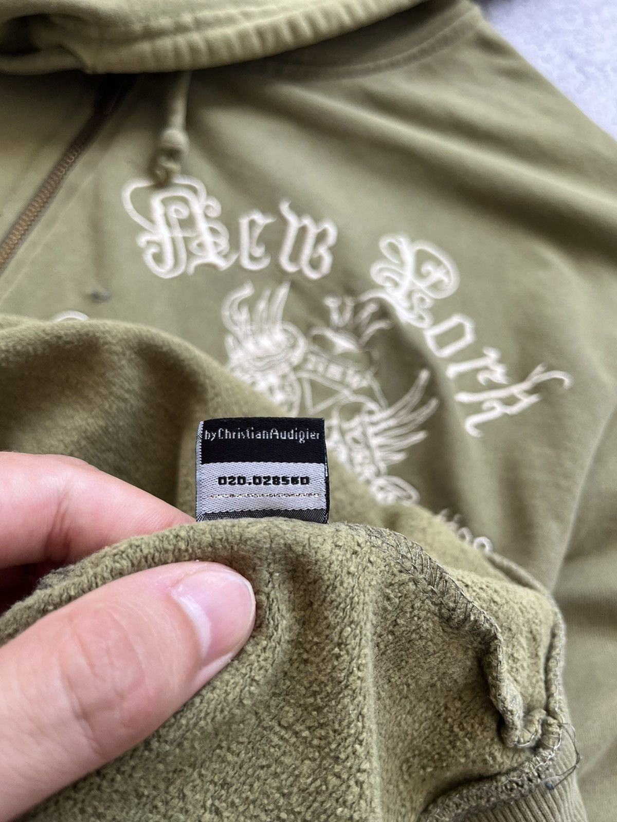 Christian Audigier × Ed Hardy × Vintage Vintage Ed Hardy Zip Up Hoodie Rare Big Logo Size US L / EU 52-54 / 3 - 14 Thumbnail