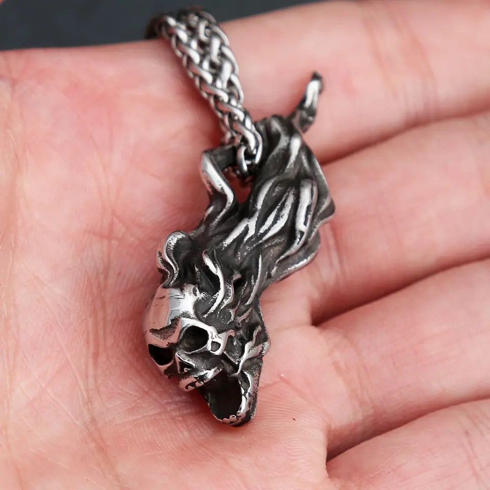 Other Unique Punk Rock Skull Pendant Necklace Size ONE SIZE - 1 Thumbnail