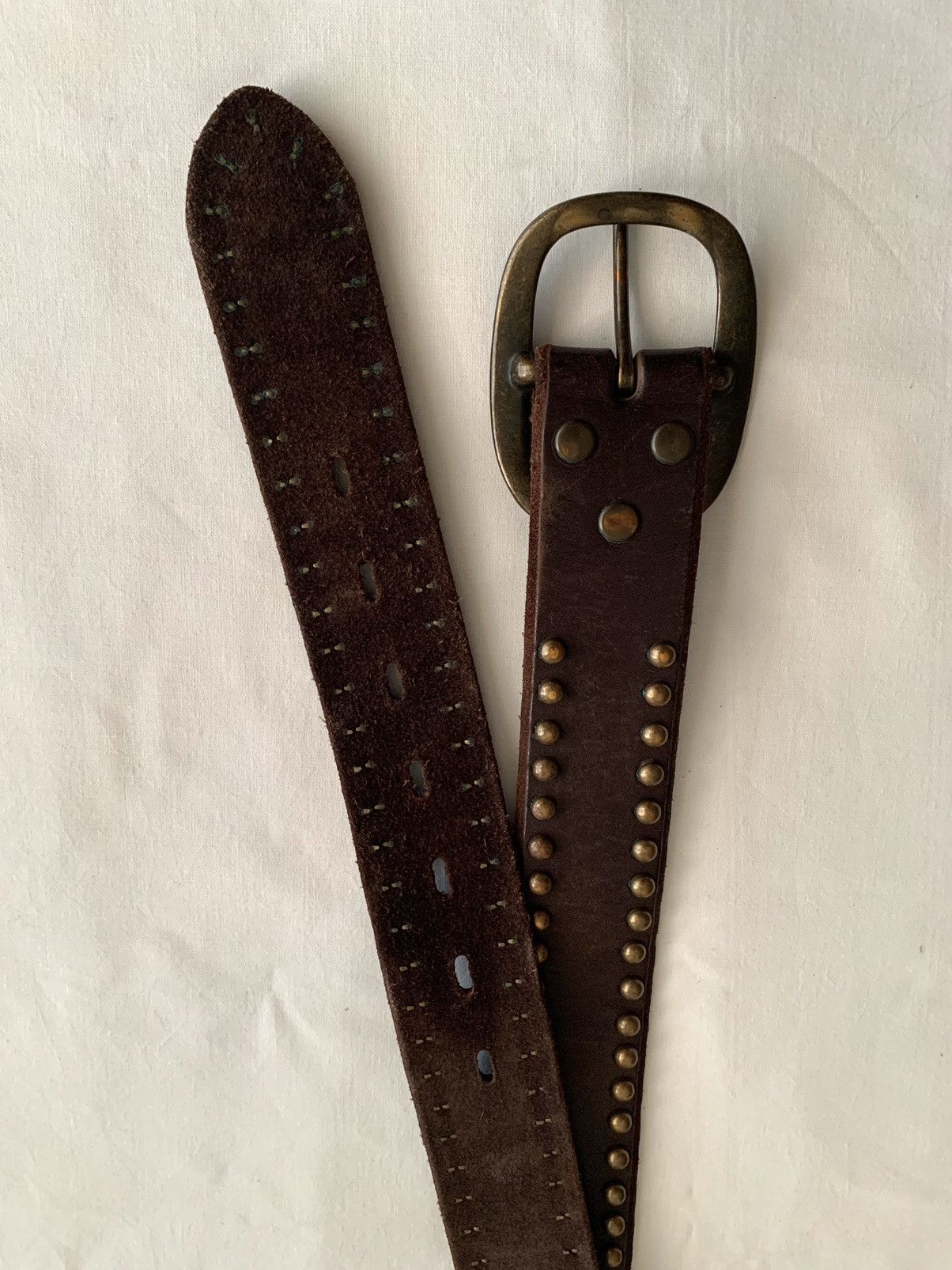 Japanese Brand Sick🔥Unbrand Studded Leather Belt (Punk Style) Size ONE SIZE - 10 Thumbnail