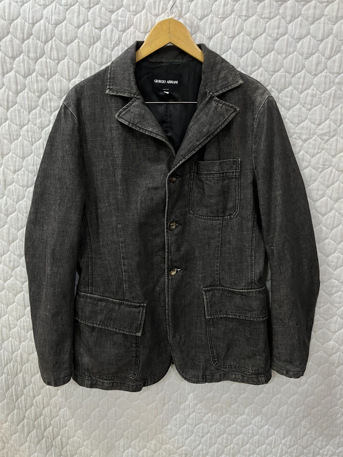 Giorgio Armani (Vvvv)🔥🔥🔥ARCHIVE GIORGIO ARMANI BORGO21 DENIM JACKET Size US M / EU 48-50 / 2 - 1 Thumbnail