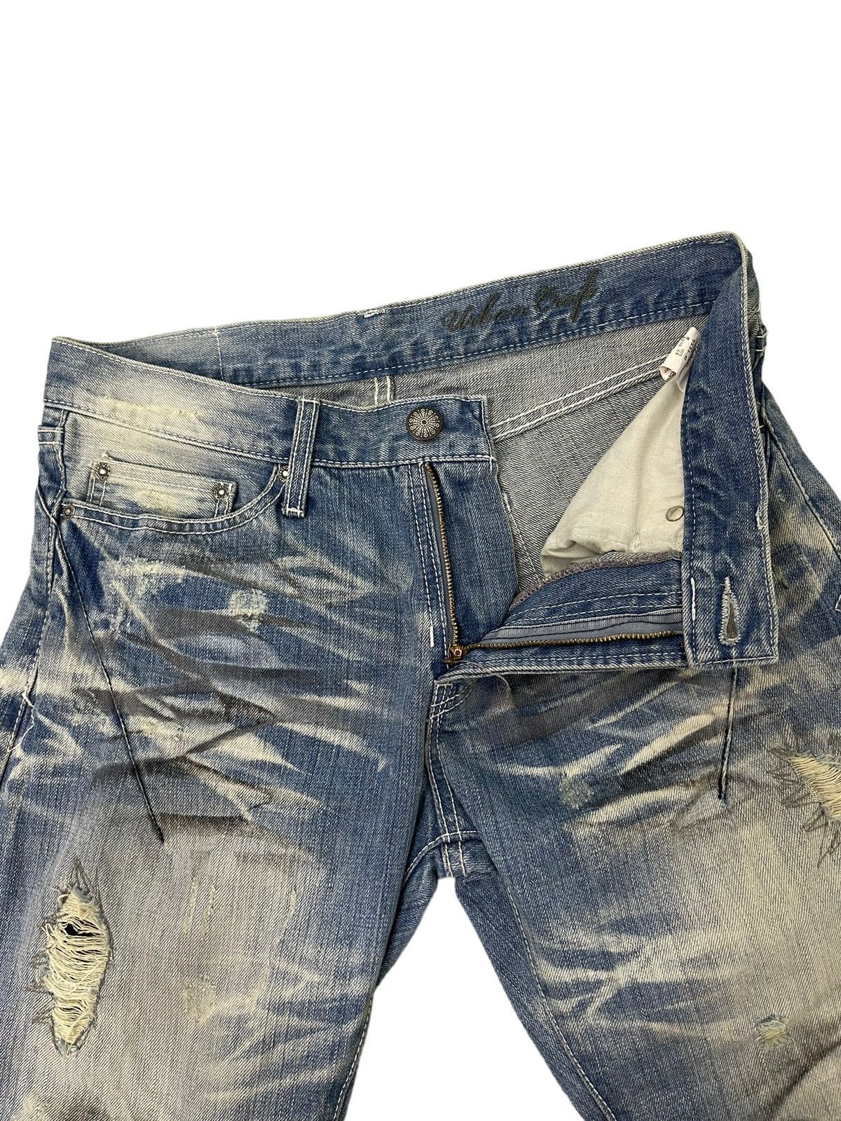 Japanese Brand Distress Jeans Urban Craft Honeycomb Painted Straight 5🟦8 Size US 32 / EU 48 - 10 Thumbnail