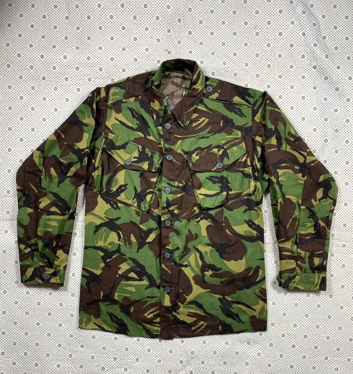 Vintage Vintage 80s British Smock Slank Pocket Camouflage Jacket Size US M / EU 48-50 / 2 - 1 Thumbnail