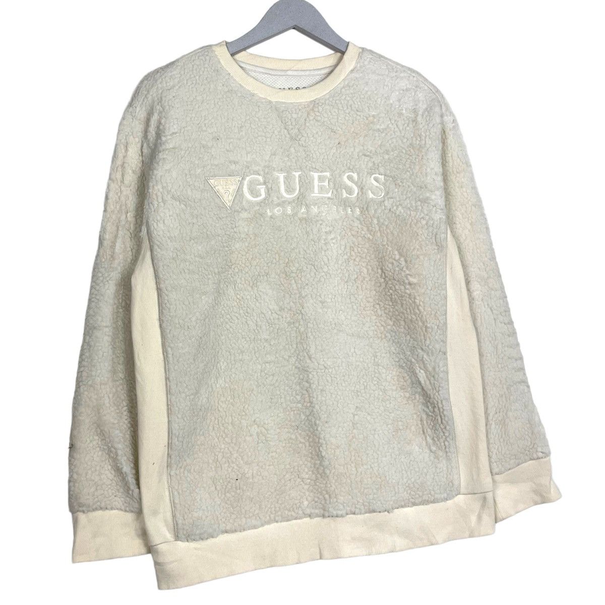 Guess 💥Y2K GUESS DEEPILE FLEECE SWEATSHIRT NICE WHITE Size US S / EU 44-46 / 1 - 3 Thumbnail