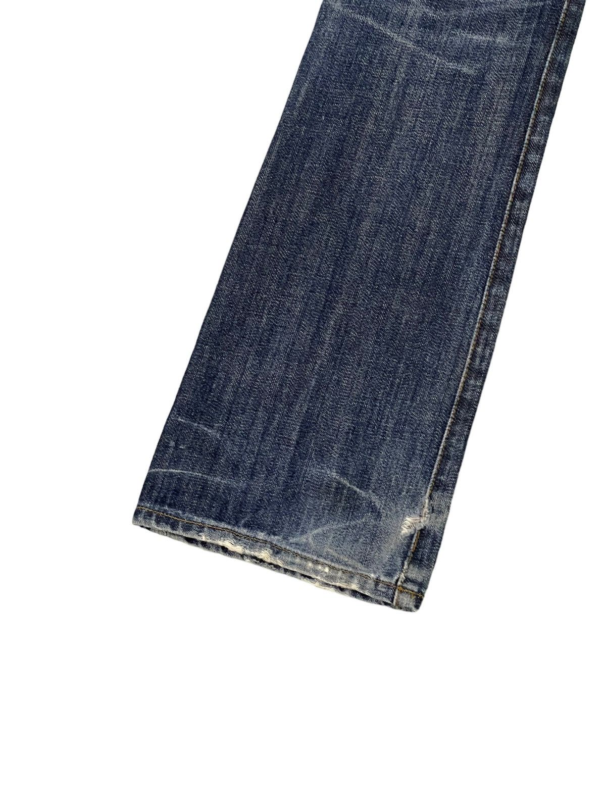 Japanese Brand Flare Jeans Bark Tannage Distress Low Rise Boot Cut 5🟦8 Size US 29 - 16 Thumbnail