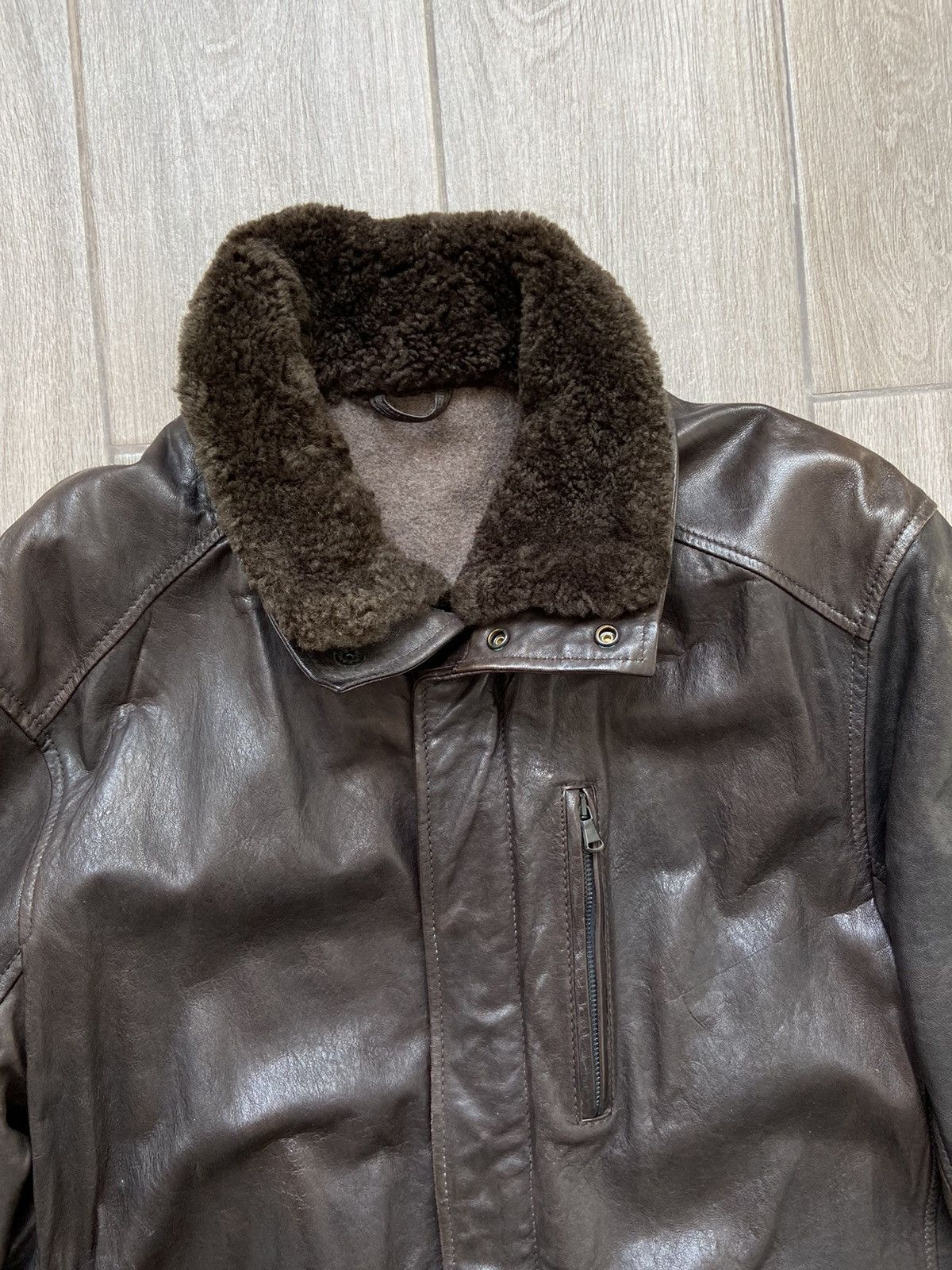 Strellson Strellson Swiss Cross Edition Leather Jacket Casual Parka Size US L / EU 52-54 / 3 - 4 Thumbnail