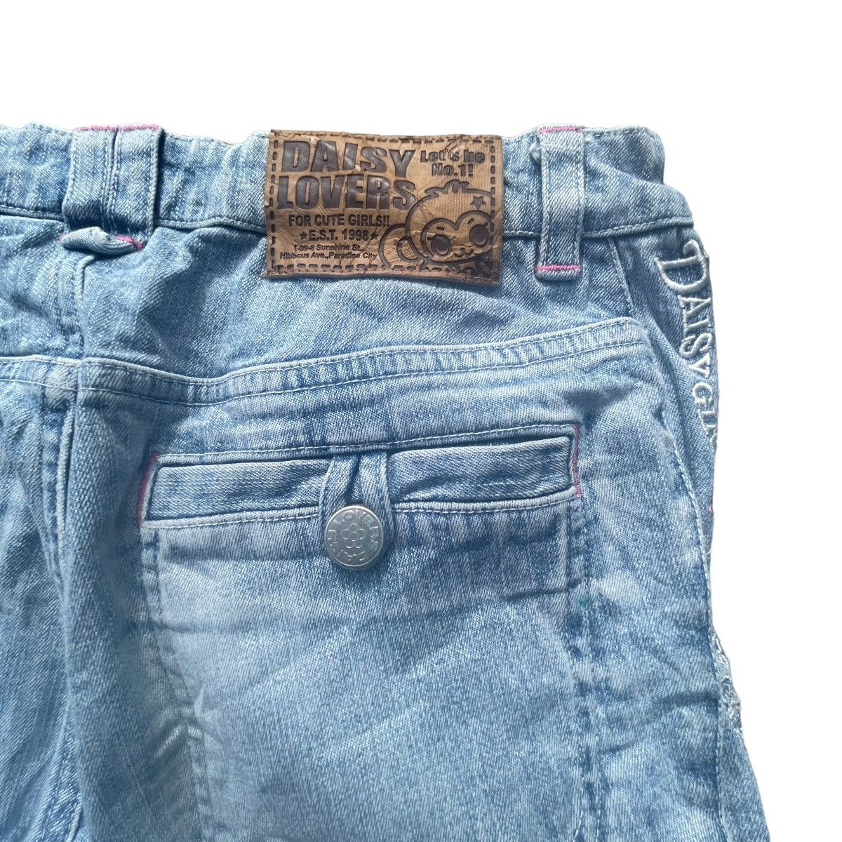 Hysteric Glamour 🇯🇵 DAISY LOVERS EMBROIDERED SIDE TAPE FLARE DENIM PANTS Size 28" / US 6 / IT 42 - 10 Thumbnail