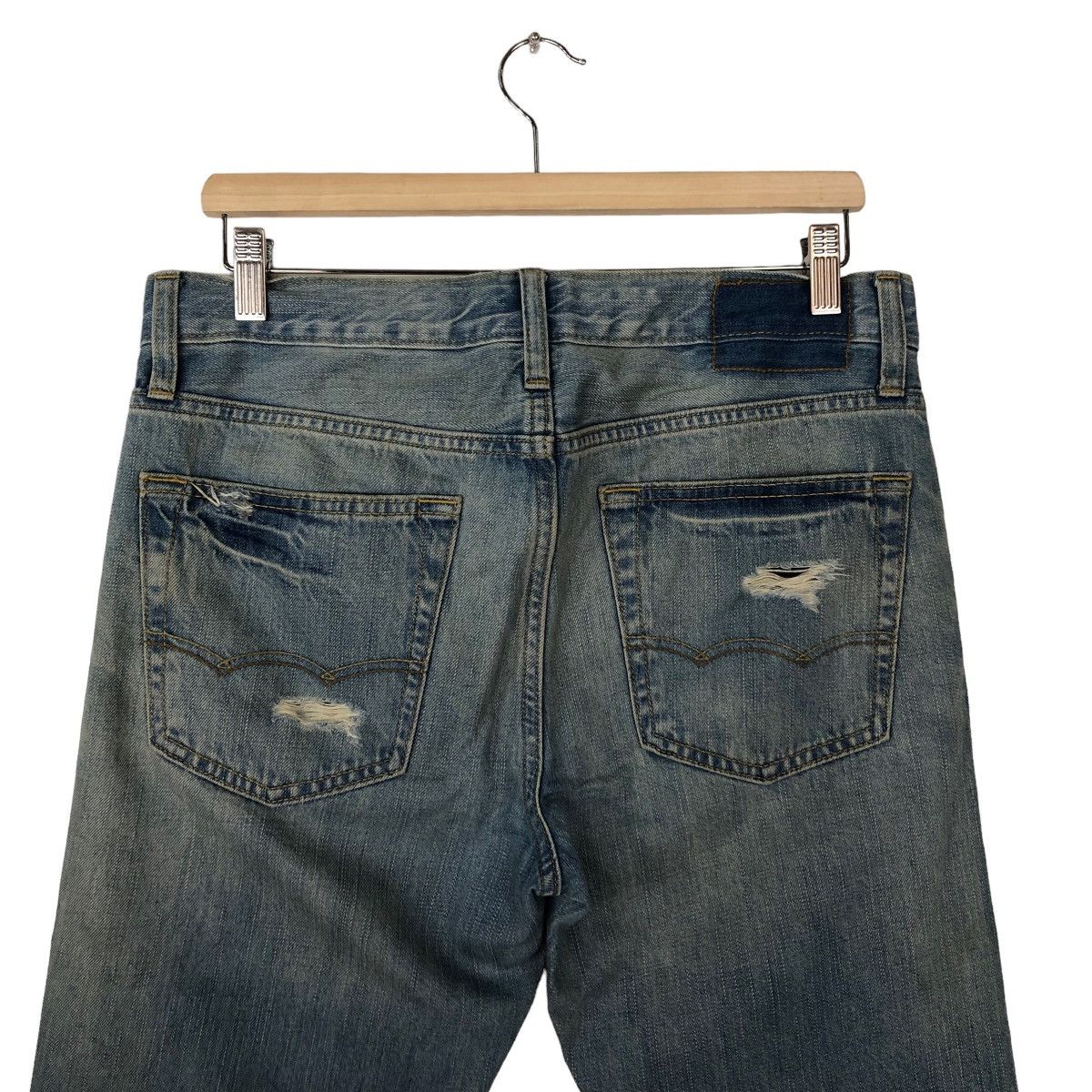 Japanese Brand VINTAGE DISTRESSED DENIM JEANS AMERICAN EAGLE PUNK DESIGN Size US 32 / EU 48 - 6 Thumbnail