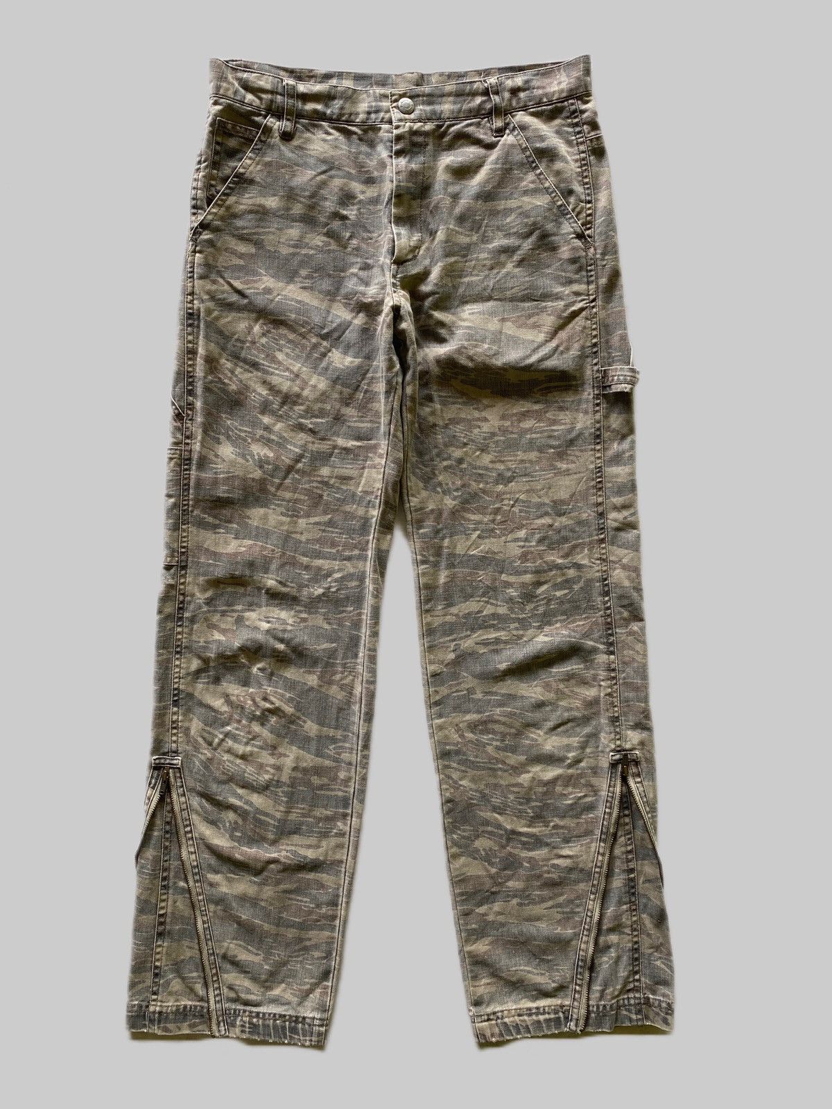 Vintage X-Girl Camo Carpenter Pants w/ Ankle Zipper