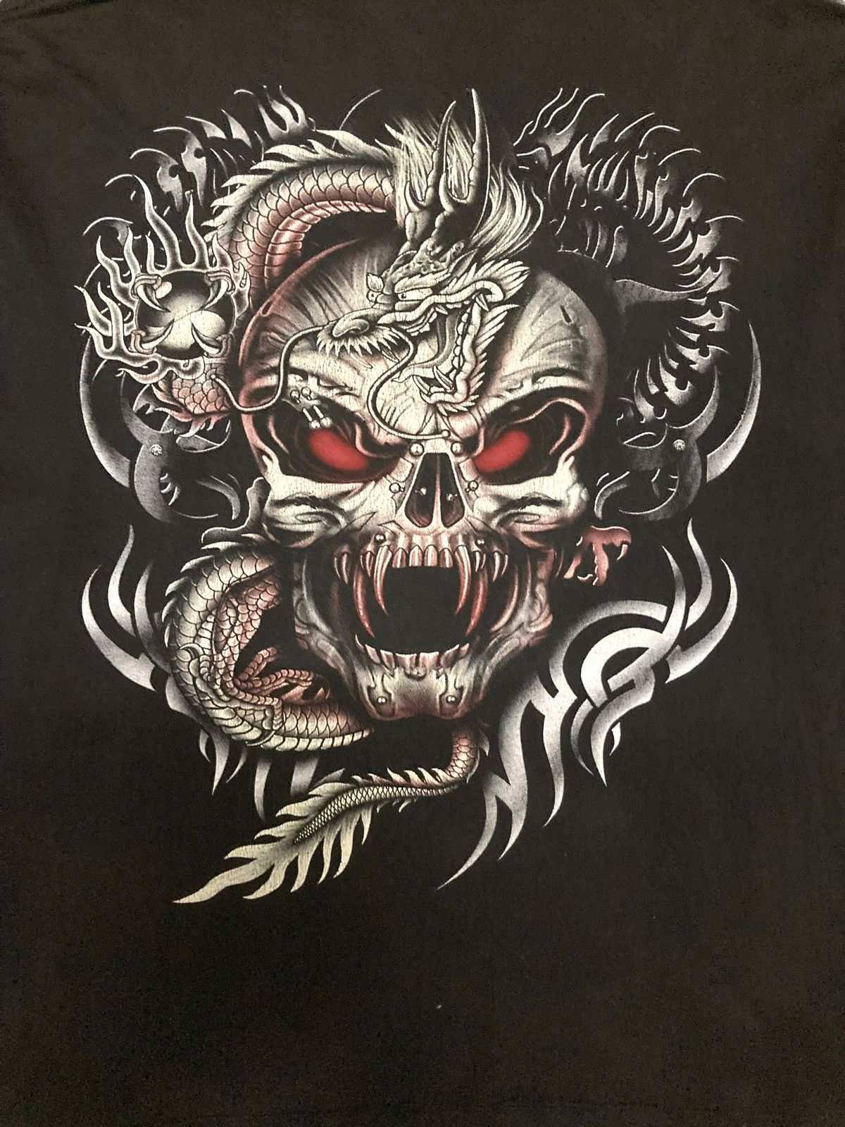 Seditionaries × Vintage Vintage Skull Head & Dragon Long Sleeve Tshirt Size US L / EU 52-54 / 3 - 11 Thumbnail