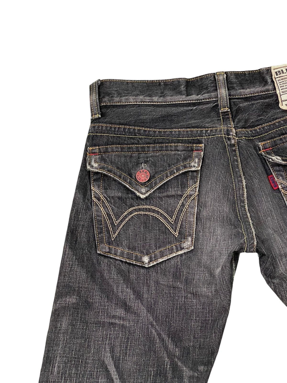 Japanese Brand Flare Jeans Edwin Japan Distress Acid Wash Boot Cut 5🟦7T Size US 30 / EU 46 - 19 Thumbnail