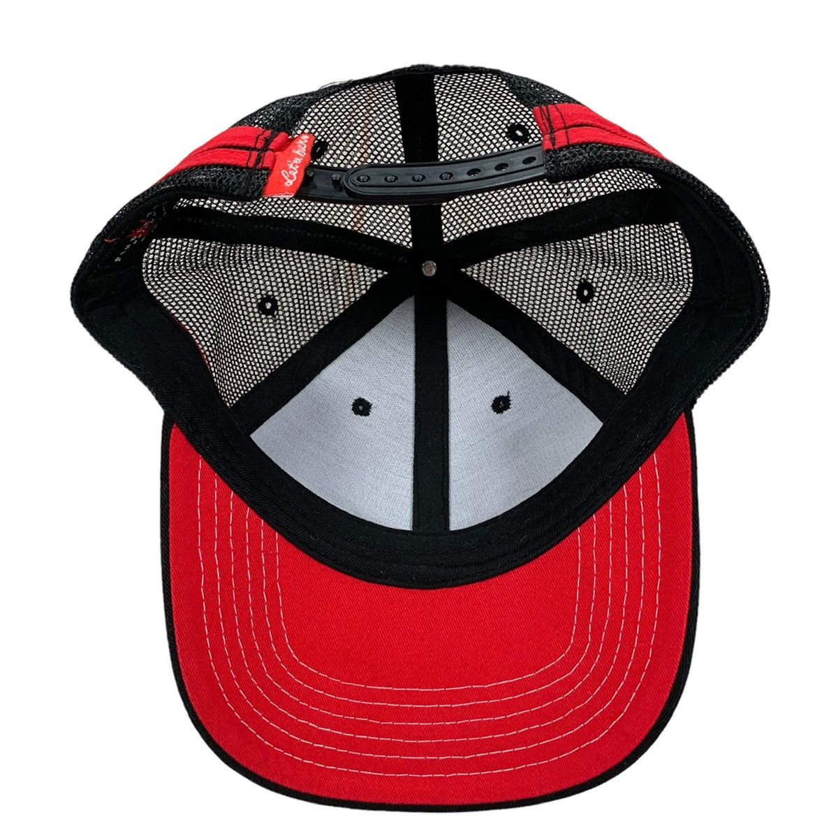 Vintage Pendleton Whisky Black Red Striped Let’er Buck Trucker Hat Size ONE SIZE - 6 Thumbnail