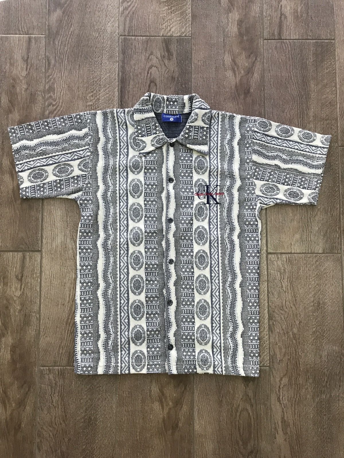 Japanese Brand Vintage Calvin Klein Style Waffle LS Shirt Button Up Size US M / EU 48-50 / 2 - 1 Thumbnail