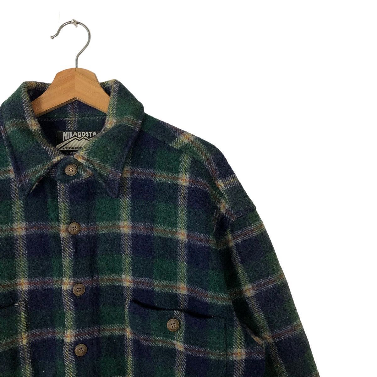 Flannel VINTAGE FLANNEL WOOL JACKET TARTAN DESIGN MILAGOSTA JAPAN Size US L / EU 52-54 / 3 - 5 Thumbnail
