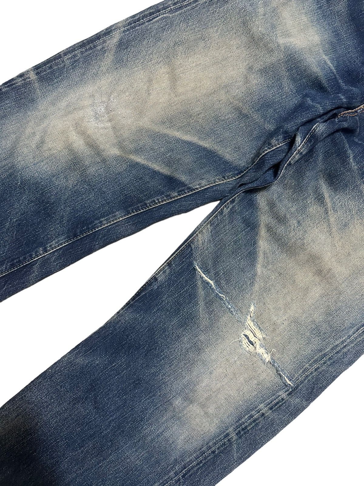 Sugar Cane 🇯🇵 Sugar Canes Buckle Back Selvedge Jeans Mud Wash Blue Size US 29 - 4 Thumbnail