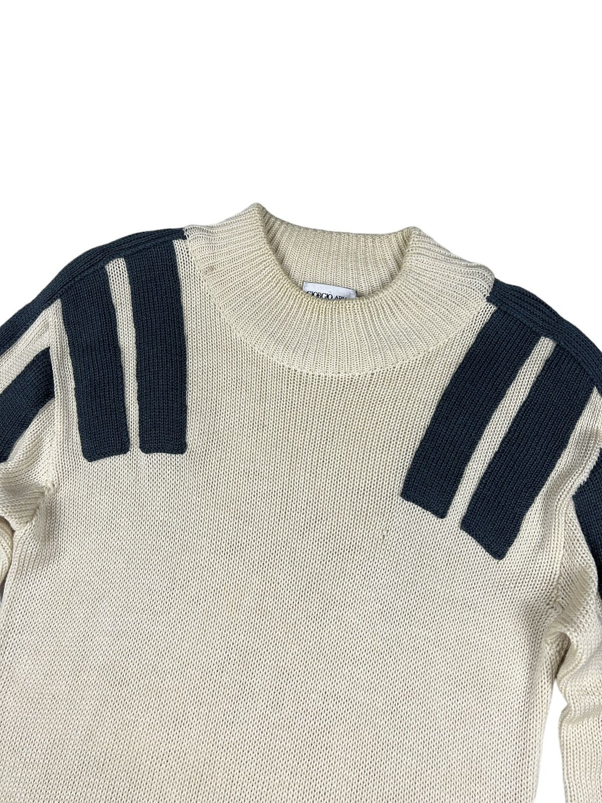 Giorgio Armani Vintage Giorgio Armani Neve AW02 Hybrid Knit Sweater Size US M / EU 48-50 / 2 - 3 Thumbnail