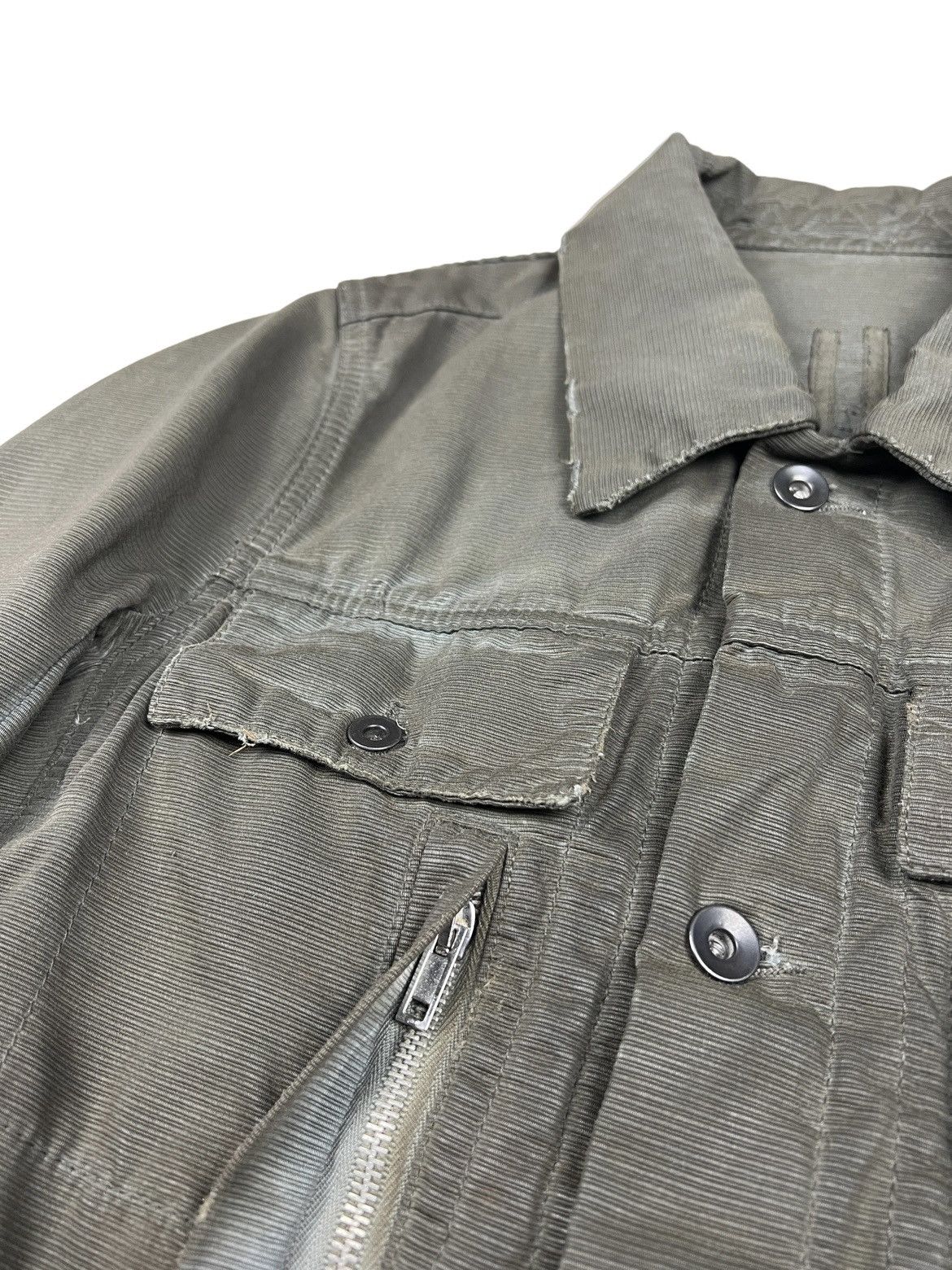 Rick Owens Archive FW07 Rick Owens DRKSHDW Waxed Grosgrain Jacket Size US S / EU 44-46 / 1 - 11 Thumbnail