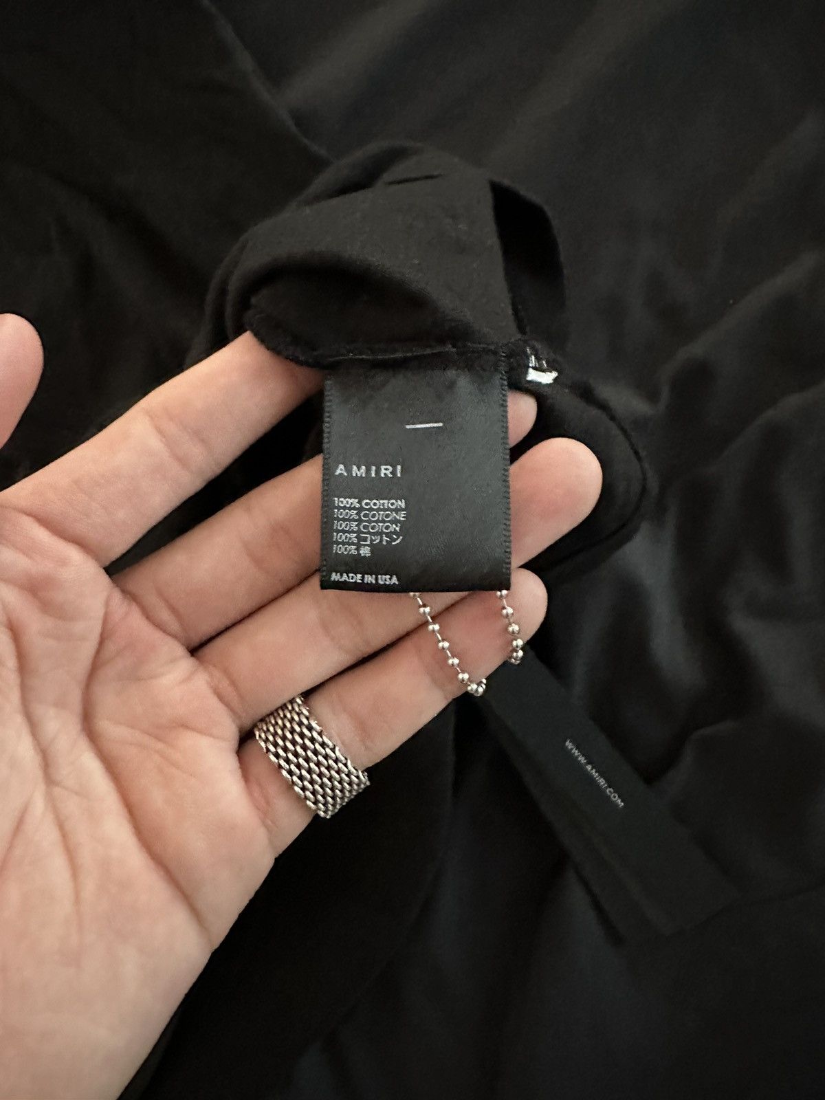 Amiri Amiri Black 22 Tee Flocked tee Size US M / EU 48-50 / 2 - 5 Thumbnail