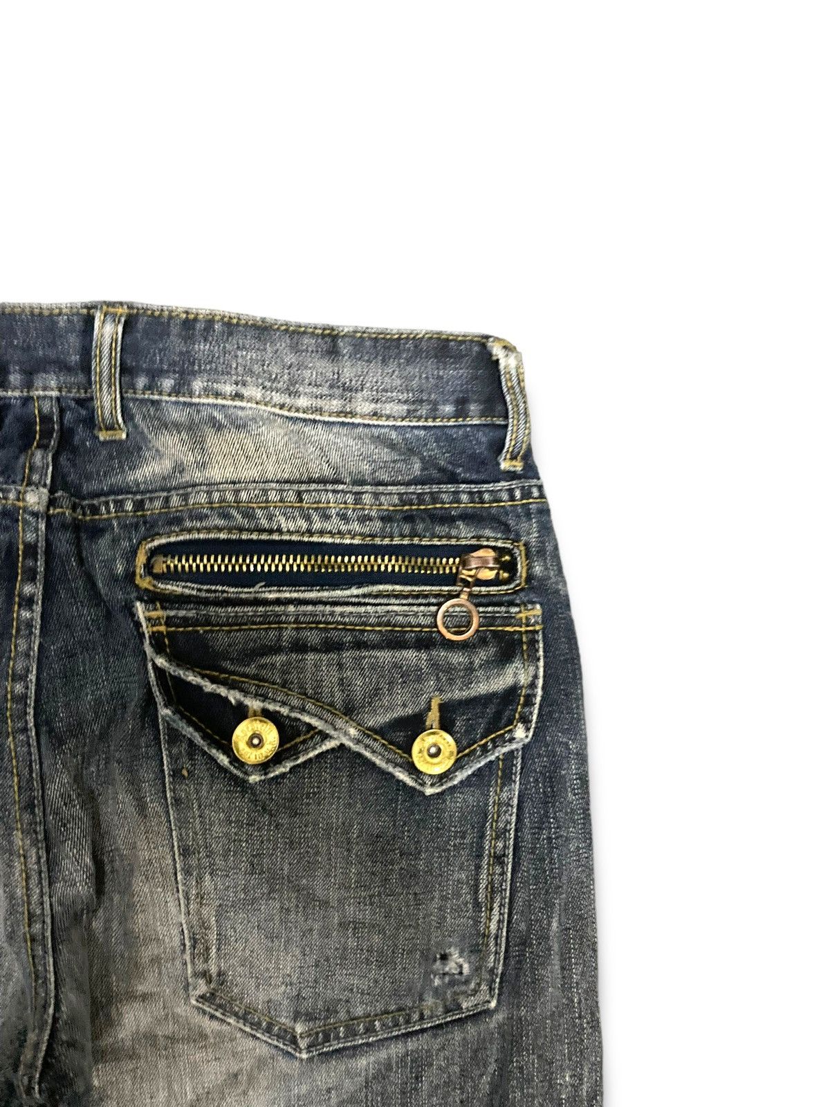 Japanese Brand Vintage 90s Punk Apestein Gold Line Jeans Size US 34 / EU 50 - 10 Thumbnail