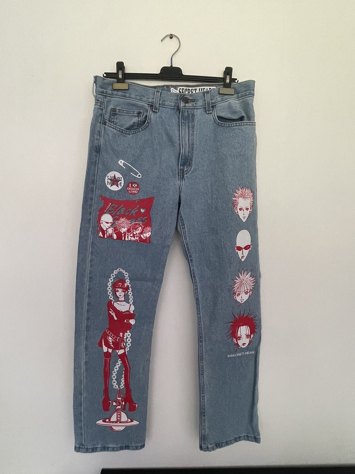 00s Gothic Print denim grunge NANA y2k