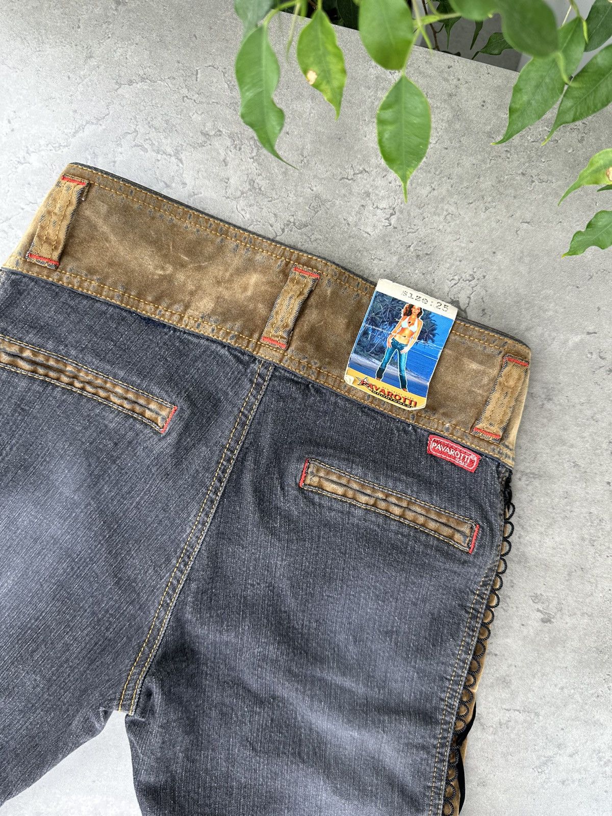 20471120 × Seditionaries × Vintage Vintage Flared Lace-up Jeans Y2K Size 25" / US 0 / IT 36 - 10 Thumbnail