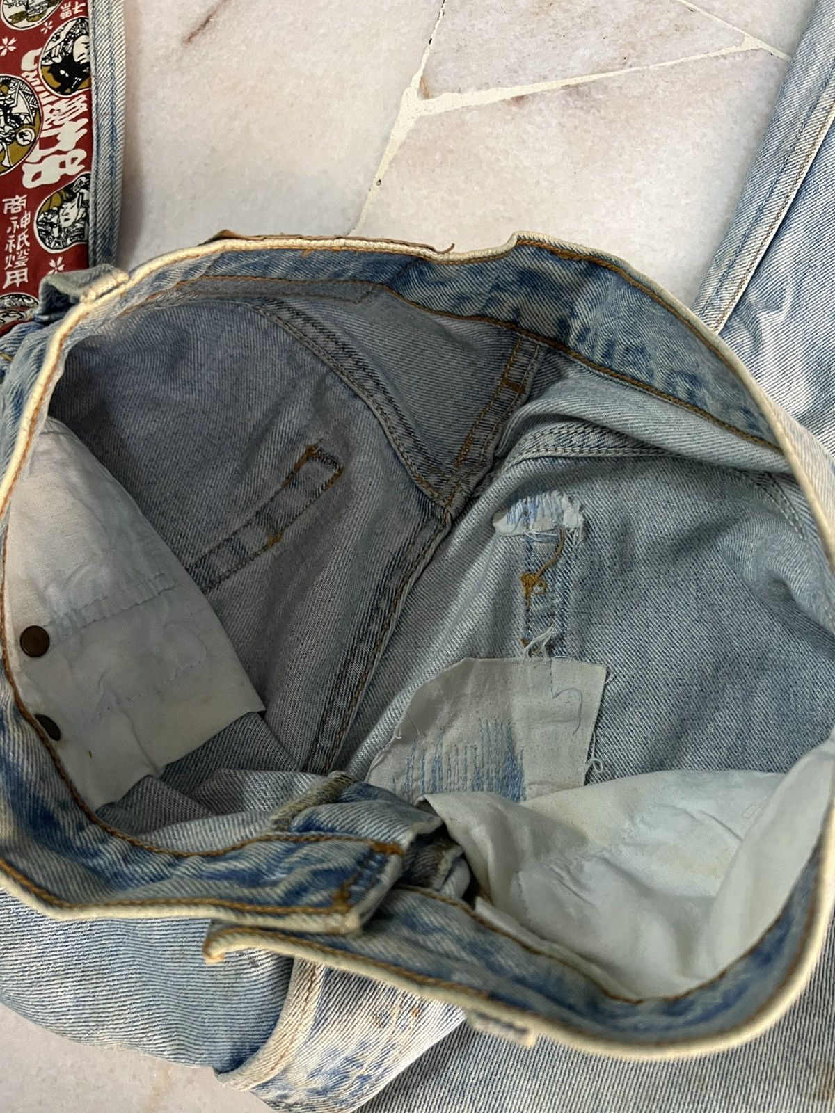 If Six Was Nine × Levi's LAST DROP 🔥Vintage 90’s Levis 501 Distressed Denim Jeans Size US 30 / EU 46 - 11 Thumbnail