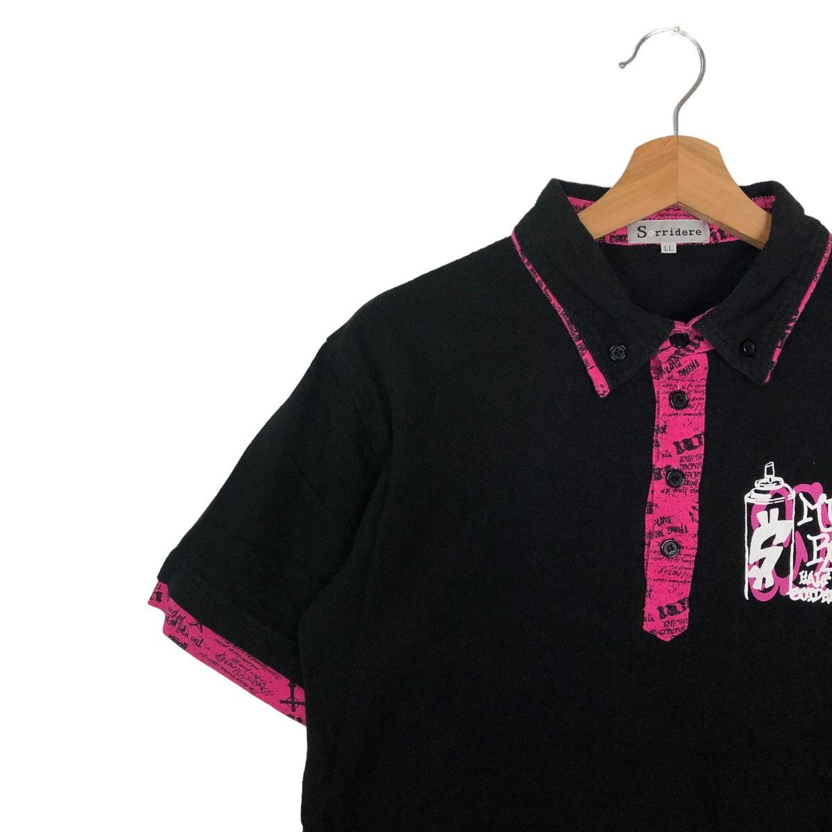 Japanese Brand VINTAGE SORRIDERE COLLAR BIG LOGO HYSTERIC GLAMOUR Size US L / EU 52-54 / 3 - 7 Thumbnail