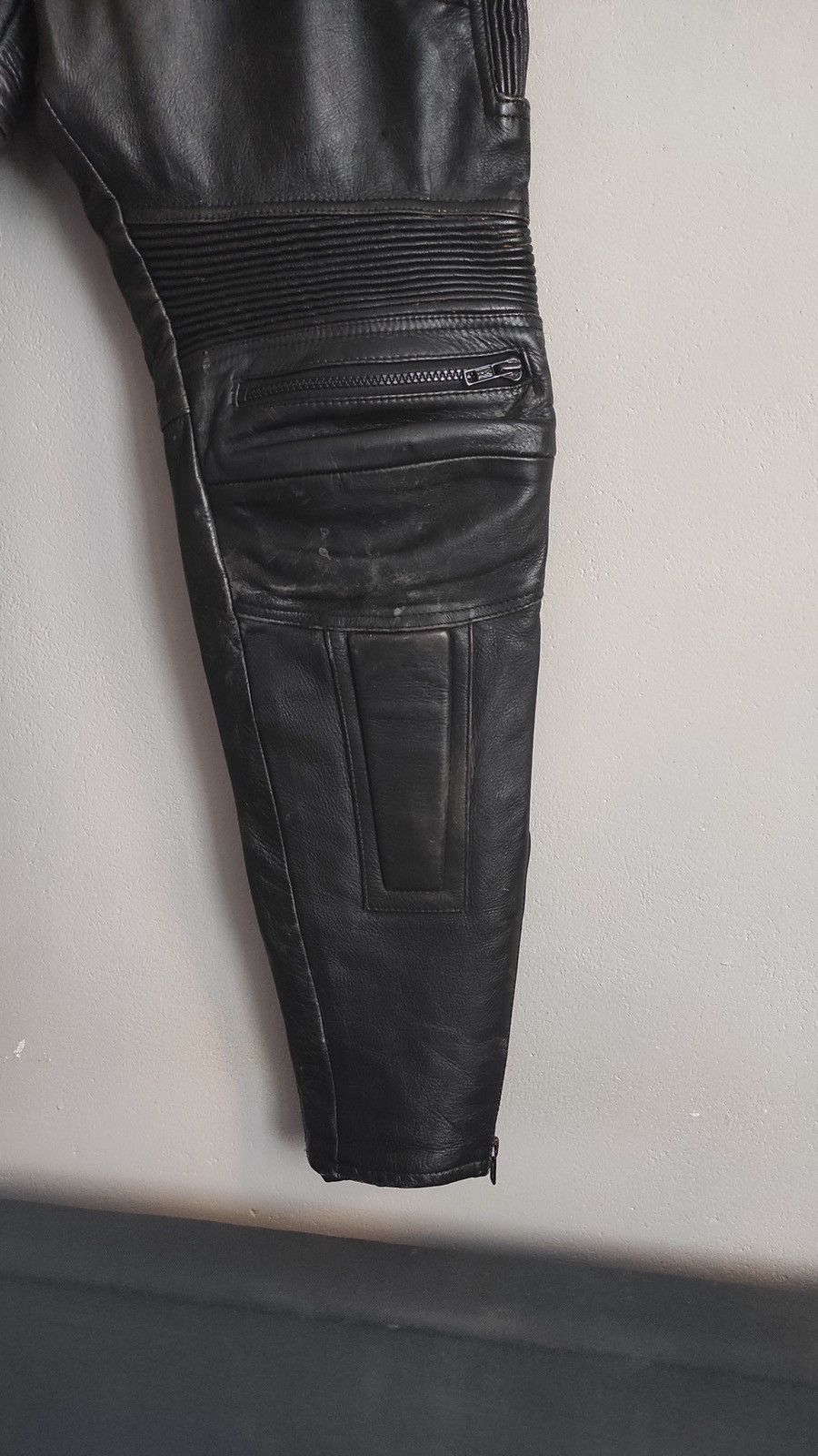 Vintage Vintage 90s motorcycle leather pants Size US 32 / EU 48 - 8 Thumbnail