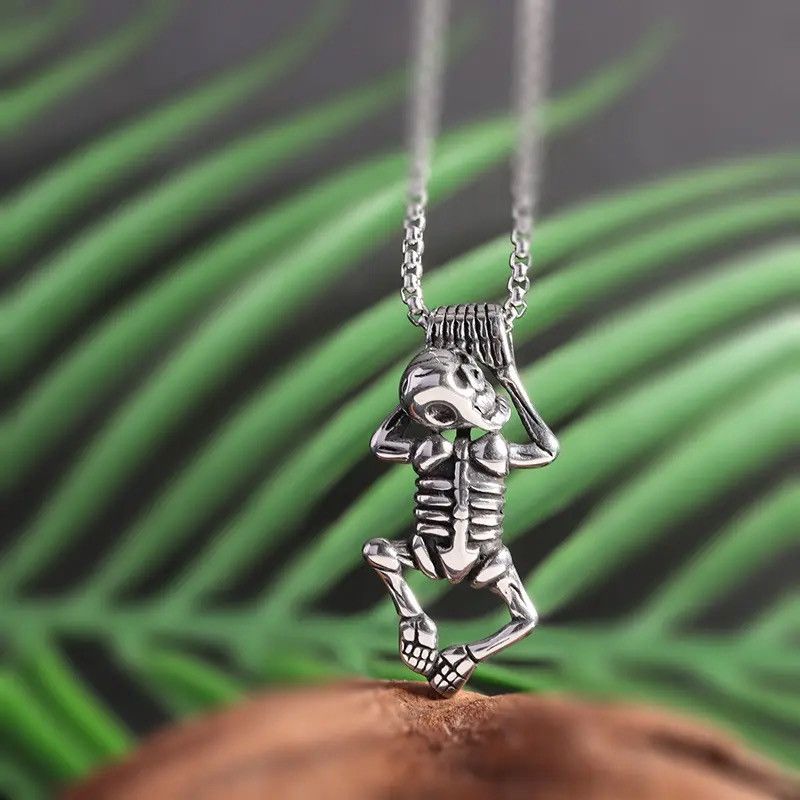 Jewelry Zombie Baby Skull Pendant Necklaces Size ONE SIZE - 1 Thumbnail