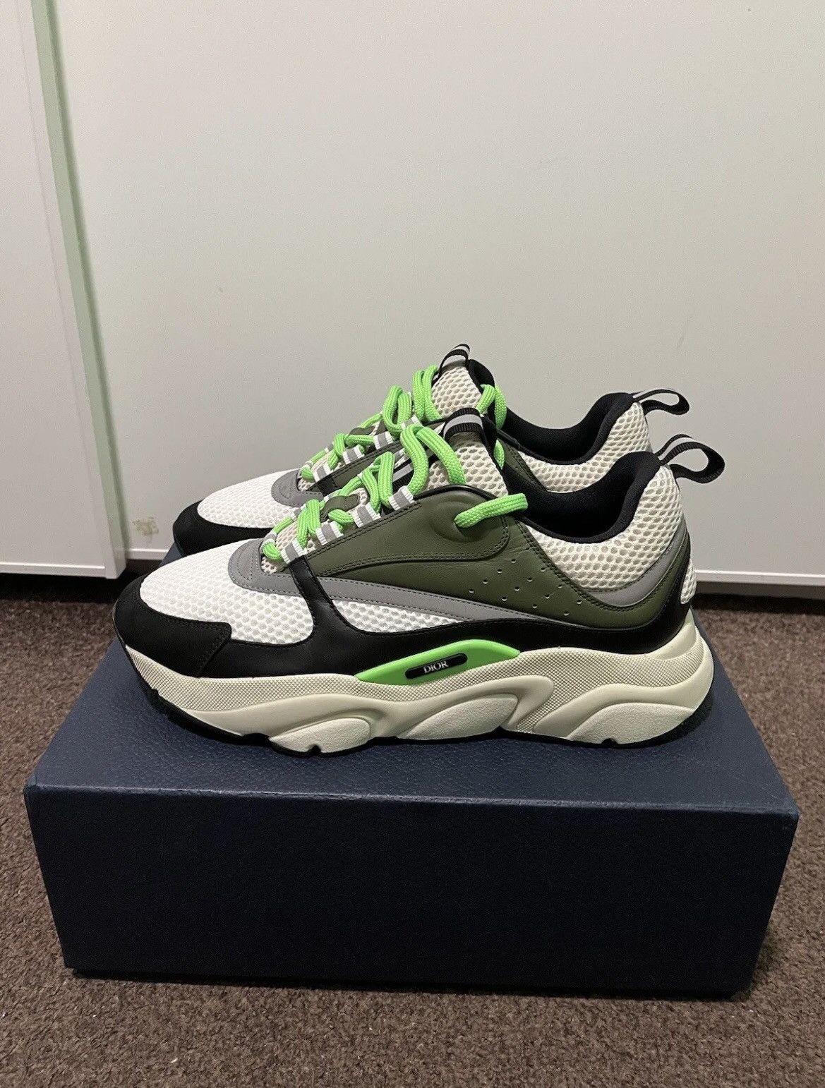 Dior Dior B22 Green White Trainers | Grailed