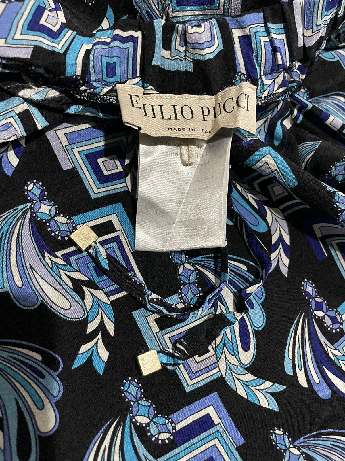 Emilio Pucci Emilio Pucci 💯 Silk Full-print Distressed Drawstring Pants Size 27" / US 4 / IT 40 - 15 Thumbnail