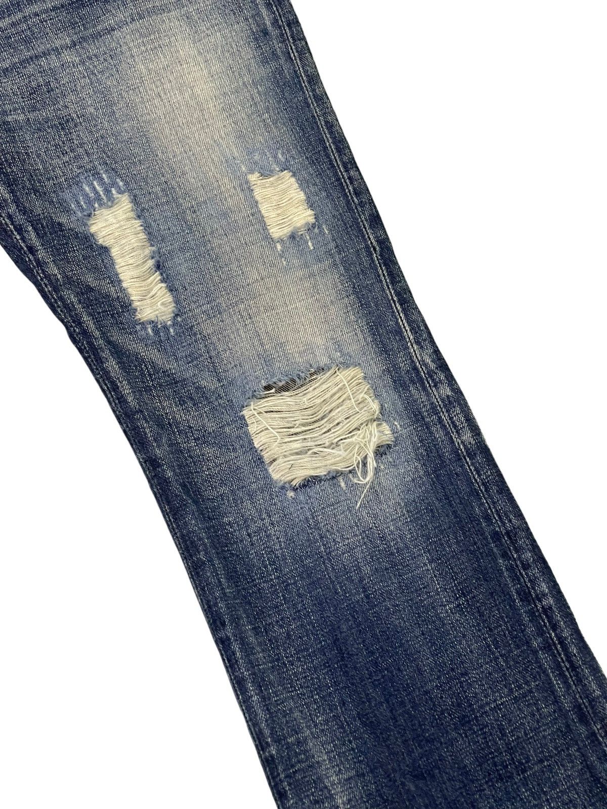Japanese Brand Flare Jeans Rico Japan Distress Faded Low Rise Boot Cut 6🟦1 Size US 30 / EU 46 - 8 Thumbnail