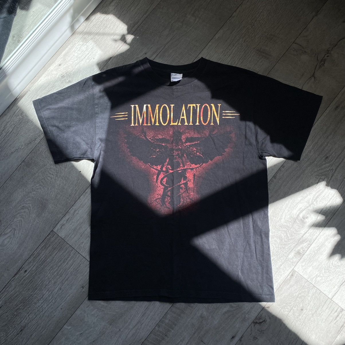 Band Tees × Vintage VINTAGE IMMOLATION DEATH METAL BAND T SHIRT Size US L / EU 52-54 / 3 - 1 Thumbnail