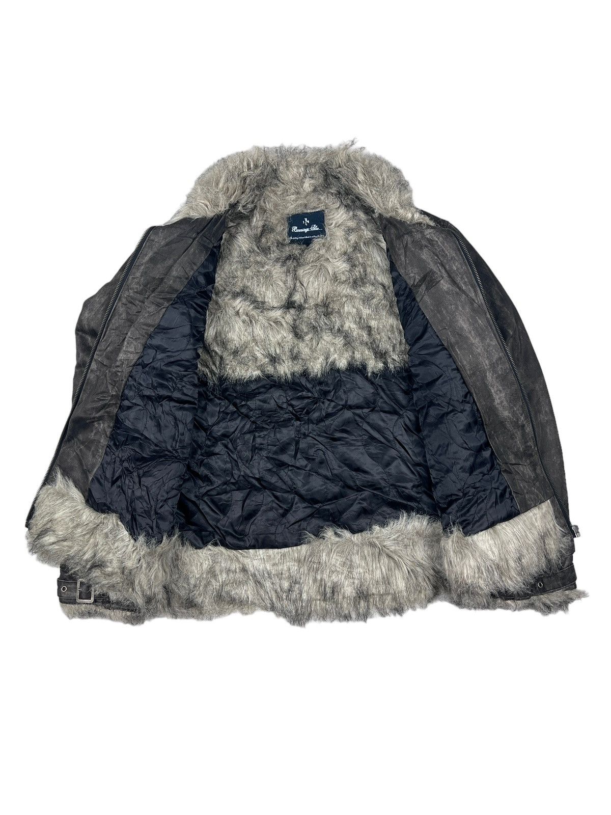 BERNINGS SHO Bernings Sho Faux Fur Shearling Bondage Jacket Size US M / EU 48-50 / 2 - 12 Thumbnail