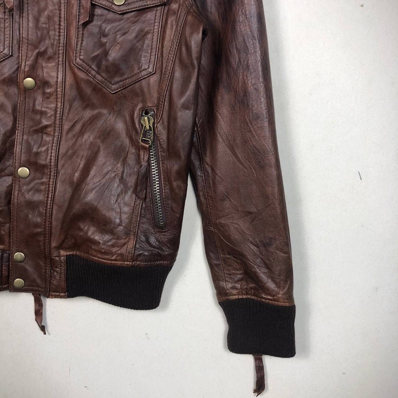 Branded Leather Vintage 90s Failleur Bikers Leather Jacket Top Gun Size US S / EU 44-46 / 1 - 7 Thumbnail
