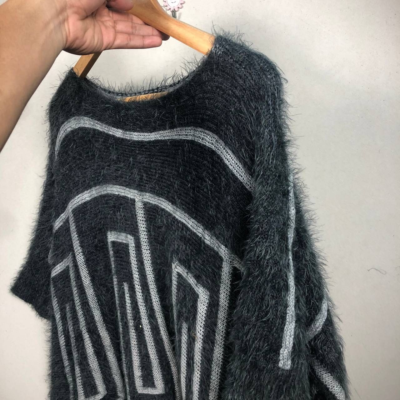 Aran Isles Knitwear × Japanese Brand Avant Garde Walvote Mohair Shearling Knitwear Size US M / EU 48-50 / 2 - 3 Thumbnail