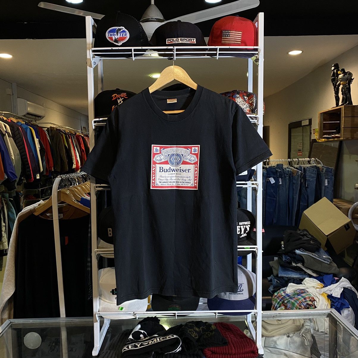 image of Supreme Budweiser Tee in Black, Men's (Size Medium)