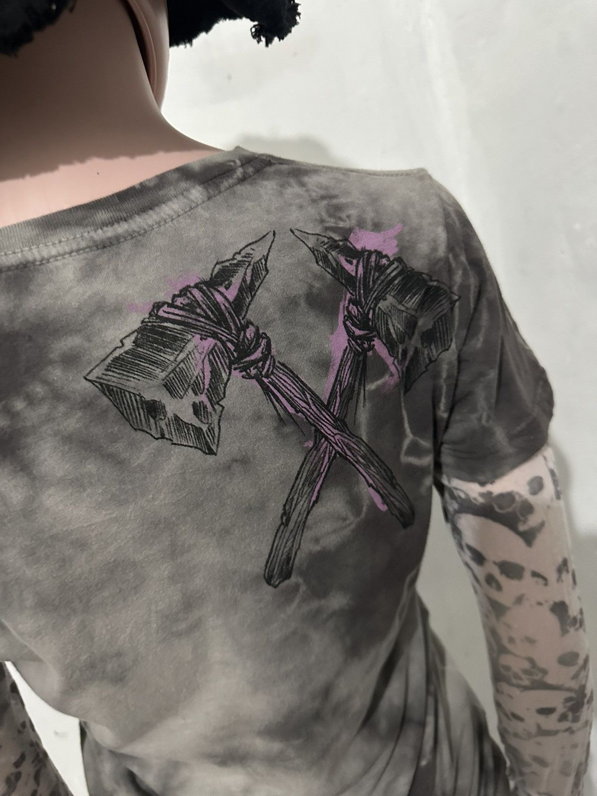 Japanese Brand Sinful Tshirt with Skull Tattoo Sleeve Punk Bondage Size M / US 6-8 / IT 42-44 - 5 Thumbnail